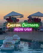 Large Outdoor Waterproof Custom Neon Sign, Personalized Outdoor Led Sign with Remote for outside, Professional Waterproof IP65 Neon Light for Pool Patio Backyard Restaurant Shop Beauty Salon