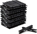 Juvale Wooden Clothespins - Indoor Laundry Hanging & Laundry Clips - Wooden Clothes Pins for Crafts & Photo Clips - Strong Spring Grip & Mini Clothespins - Pack of 100, 4 in, Black
