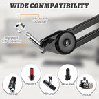 Mic Boom Arm – Heavy-Duty Microphone Stand with Desk Mount Clamp&Microphone Clip Ideal for Podcast & Gaming, Supports 4.4 lbs for Blue Yeti, FIFINE, HyperX, Shure & More