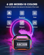 Speakers Bluetooth Wireless: 80W(Peak) Loud Speaker with Bass, 20H Playtime, IPX6 Waterproof, Large Jobsite Speakers for Work, Outdoor, Workshop, Garage, Portable Speaker with TWS (Orange)