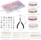 QUEFE 1800pcs 56 Colors Crystal Beads, Ring Making Kit, Gemstone Chip Beads Irregular Natural Stone with Jewelry Making Supplies for DIY Craft Bracelet Necklace Earrings, Craft Gifts