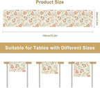 Pumpkin Leaves Table Runner,Seasonal Autumn Thanksgiving Kitchen Dining Table Decoration for Home Party Decor 13x36 Inch