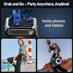 Karaoke Machine with 2 Wireless Microphones,【Upgraded 6.5"Woofer & 2"Tweeter】Portable Bluetooth 5.3 Karaoke Speaker, PA System with Bass/Treble/Echo Adjustment, Supports USB/AUX/TF/TWS for Home Party