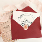 50 Pack 4x6 Envelopes Letter Size, Red A4 Envelopes Self Seal for Wedding Invitation, Envelope 4.3x6.3 for Greeting Cards, Photos, Baby Shower, Graduation, Thank You Cards, Announcements