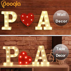Pooqla LED Marquee Letter Lights Sign, Light Up Alphabet Letter for Home Party Wedding Decoration Q
