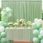 20ft X 10ft Olive Green Tulle Backdrop Curtain for Parites, Sheer Backdrop Curtains Fabric Drapes for Wedding Ceremony Arch Party Stage Decorations