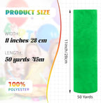 Crystal Organza Fabric Tulle 11 Inch by 50 Yards Sheer Tulle Rolls for DIY Craft Wedding Party Baby Shower Decor Gift Wrapping Party Supplies (Green)