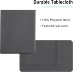 Hiasan Grey Rectangle Tablecloth - Waterproof Washable Polyester Fabric Table Cloth for Party, Wedding, Banquet and Restaurant, 90 x 156 Inch