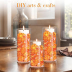 DomeStar Orange Fake Crushed 150 PCS Fake Diamonds Plastic Acrylic Clear Ice Rock Diamond Crystals Fake Ice Cubes Gems for Home Decoration Wedding Display Vase Fillers