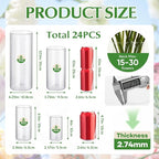 24pcs Clear Glass Cylinder Vases, 4, 6,10,12 inch Tall Hurricane Floating Candle Holder Vase for Centerpieces,Glass Candle Vase Flower Vase for Table Shelf, Wedding, Party,Home & Office Decor