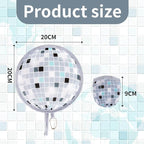 4pcs Disco Round Foldable Hand Fan Japanese Foldable Fan Style Handheld Compact Cooling Fans,Round Folding Fan for Outdoor Games,Xmas Decoration,Festival,Party Favors,Travel,Events