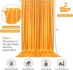 10 x 7 Feet Orange B Backdrop Curtain for Partie, Background Curtains for Photoshoot, Birthday, Wedding, Halloween, Thanksgiving, Christmas, New Year Party Decorations 5Ft x 7Ft, 2 Panels