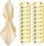 Gold Napkin Rings-20 Pcs Stainless Steel Napkin Rings,Metal Napkin Ring for Table Settings Wedding Christmas Party Dinner Table