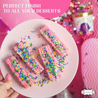 Confect Sprinkles Retro Pop Disco Ball Mashup Sprinkles Mix Navy Blue, Grey, Hot Pink, Sliver & White Dragees for Cakes & Cupcakes Decoration Assorted pack of 5 | Vegan, Gluten-Free, Dairy-Free, Palm Oil-Free, No Artificial Dyes - 5 Oz