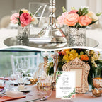 Blulu 20 Pieces Acrylic Place Card Holders 2 Inch Clear Stands Base with 3 mm Card Slot Numbers Display Table Sign for Wedding Exhibition Office Cafe Restaurant Photo Menu Meeting Table Decorations