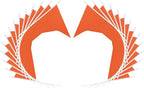 12 Pack Orange Pennant Flags Small Mini Hand Held Solid Color Pennant On Sticks Flags with 12.6"Solid Pole & Spear Top,Party Events Celebration,School,Grand Opening,Kids Birthday,Sports Clubs
