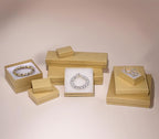 TheDisplayGuys - 25-Pack #53 Kraft Paper Cardboard Gift Boxes/Jewelry Cases w. Cotton Padding & Lid - Kraft Brown - (5.4" x 3.9" x 1.0")