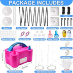 Balloon Arch Kit and Balloon Pump, 10FT Width 9FT Height Adjustable Balloon Arch Stand with NEW DESIGNED 2 Balloon Stands Water Fillable Bases for Wedding Anniversary Mother's Day Party