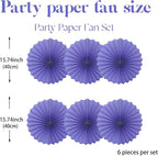 BARTHEW Purple Party Decorations,Purple Bridal Shower Decorations,Halloween Decor Events Accessories,Retirement Decorations Paper Fans Bulk 16in,Anniversary for 30 Color DIY Set(Purple)