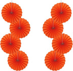 Orange Birthday Party Decorations,DIY Orange Paper Fans Hanging Decoration,12in Halloween Paper Fans,Halloween Decor,Fox Birthday Decorations Events Accessories 30 Color DIY Set (Orange)