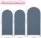 6.6FT Wedding Arch Covers Arch Backdrop Cover Arch Stand Covers Set Arch Cover Spandex Fabric Stretchy Backdrop for Wedding Birthday Party Decoration Baby Shower (Dusty Blue)