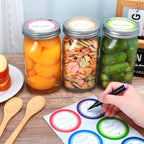 Encheng 12 Pack 32oz Wide Mouth Mason Jars with Lids and Bands,Clear Glass Canning Jars for Fermenting,Preserving,Quart Size Large Mason Jars for Jam,Pickling,Meal Prep,DIY Crafts