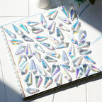 50pcs 38mm Suncatcher Crystal Icicle Prisms Pendant, Icicle Chandelier Crystals Pendants Drops Lamp Candle Holders Curtain DIY Parts Sun Catcher(AB Colors)