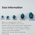 50pcs 10x15mm Teardrop Crystal Glass Beads for Jewelry Making, Faceted Vertical Hole Teardrop Glass Spacer Beads for Wind Chimes Bracelet Earring Necklace DIY Craft(Peacock Blue)
