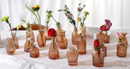 Amber Glass Bud Vases -Set of 20 for Flowers, Small Amber Bud Vases in Bulk for Centerpieces Decor, Mini Glass Set for Home Table Decorations