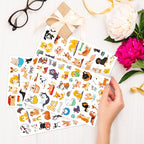 Cute Dog Stickers Puppy Pet Decal Sticker 780 Counts Party Gifts Goodie Bags Decor School Reward Animal Birthday Party Favors Vinyl Waterproof Dog Water Bottle Laptop Stickers Invitation Decor