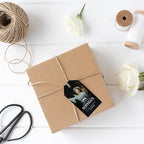 Andaz Press 40-Pack Personalized Quinceañera Favor Tags with String, Classic Thank You Gift Tags with Custom Photo Crown for Quince Años XV 15th Birthday Favor Gifts, Quinceanera Decorations