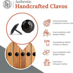 50 Pack 1.25" Round Head Iron Clavos Decorative Nails – Black – Handmade Rustic Round Fasteners for Farmhouse Shutters, Faux Wood Beams, Barn Doors, Shutters, Gates – Ornamental Wood Accent