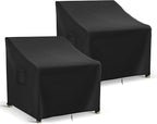 Patio Furniture Covers Waterproof for Chairs, Lawn Outdoor Chair Covers 2 Pack, Patio Chair Covers for Outdoor Furniture Fits up to 26W x 25D x 34H inches, Black
