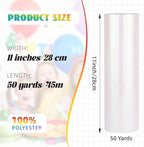 Crystal Organza Fabric Tulle 11 Inch by 50 Yards Sheer Tulle Rolls for DIY Craft Wedding Party Baby Shower Decor Gift Wrapping Party Supplies (Fantasy White)
