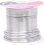 Mandala Crafts 14 Gauge Anodized Aluminum Craft Wire for Jewelry Making – 330 FT Colored Flexible Silver Copper Gold True Blue Purple Pink Wire - Bendable for Bonsai Armature Crafting Sculpting
