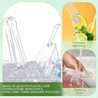 Roshtia 18 Pcs Plastic Serving Tongs Mini Kitchen Tongs Utility and Plastic Kitchen Scoops Clear Ice Scoop Mini Clear Buffet Scoop for Candy Dessert Buffet Ice Snack Coffee Tea