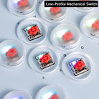 ARCCI Arcade Stick Leverkless Controller 16 Keys, All-Buttom Custom RGB Fight Stick Pad with Hot-swap Low-Profile Red Switch, SOCD & Turbo Functions, Arcade Fighting Stick for PC/Ps3/Ps4/Steam/Switch