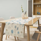 Starfish Table Runner,Vintage Nautical Seashell Tropical Beach Theme Coastal Ocean Sea Burlap for Hotel Indoors Outdoor Dining Room Kitchen Tablecloth, 13x70in