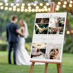 Personalized Wedding Welcome Sign with Photo, Custom Bride & Groom Decor Corrugated Plastic H Stake, Small to Medium Size, Welcome To Our Wedding Sign for Ceremony and Reception