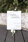 Generic Wedding Sign, 18x27 inches, Plastic, Modern Minimalist Style, Welcome To Wedding