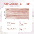 Asee'm 12pcs Cheesecloth Table Runner 120 Inches Dusty Pink Boho Gauze Cheese Cloth Runner 10FT Rustic Sheer Table Runners for Summer Wedding Baby Shower Holiday Party Decoration