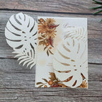 MillaSaw 20pcs Palm Wedding Invitations Cards with Envelopes, for Wedding Bridal Shower Quinceañera Engagement Birthday Invites, Pearl Ivory (ivory)
