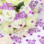 Birthday Confetti - Purple Happy Birthday Decorations, 270 Pcs