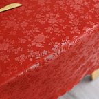 Smiry Square Table Cloth, Waterproof Heavy Duty Vinyl Tablecloths, Wipeable Washable Table Cover for Kitchen and Dining Room (Red, 54" X 54")