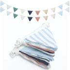 Oudain 15.5 ft Pennant Banner Flags, 2 Pcs Nursery Garland Triangle Bunting Flag Baby Banner for Nursery Decor Baby Birthday Boho Wedding Shower Party Event, Each 7.75 ft(Elegant Color)