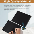120 Sheets Black Cardstock 8.5 x 11 Printer Paper, 92lb Heavyweight Black Card Stock for DIY Cards, Thank You Cards, School Crafting, Wedding, Invitations