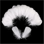 THARAHT 360pcs White Feathers 3-5 inch Craft Feathers Assorted Rainbow Colors Feathers for Kids for DIY Handmade Wedding Home Party Decorations Natural Feather