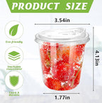 12oz Disposable Stemless Glasses With Strawless Sip Lids,PET Disposable Drinking Cups,Clear Plastic Wine Glasses for Parties Birthday,Wedding,Meeting,Christmas Party Supplies. (50, Transparent)