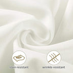 Ascoza 2pack 52x52 Inch Ivory Square in Polyester Fabric Tablecloth for Wedding,Banquet,Restaurant and Parties