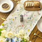 Artoid Mode Wildflowers Bloom Flowers Spring Table Runner, Seasonal Summer Floral Kitchen Dining Table Decoration for Home Party Decor 13x72 Inch